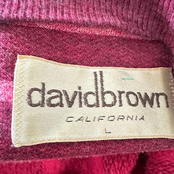 Vintage David Brown California Hostess Maxi Dress Kaftan Robe Striped Large - Picture 5 of 9